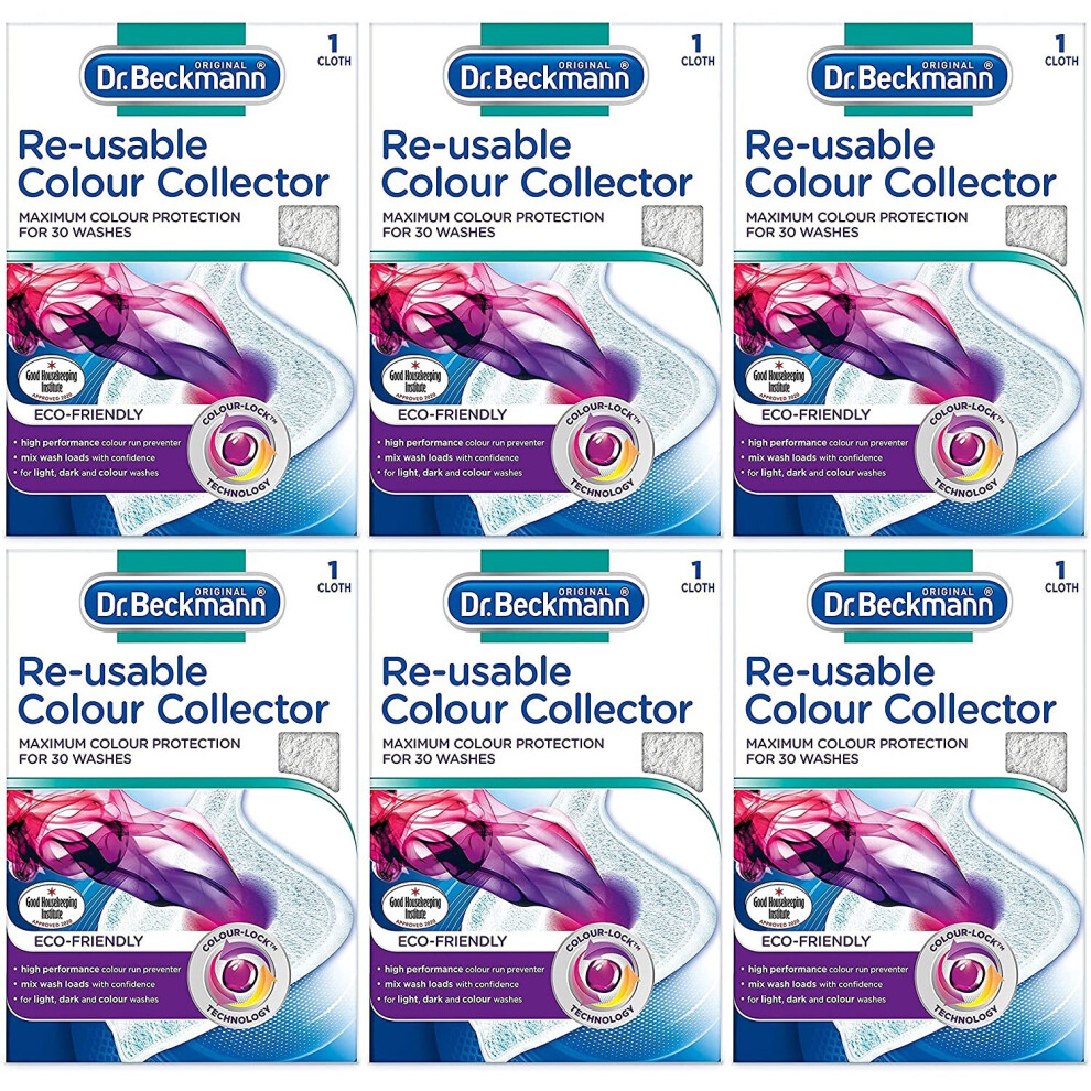 6 x Dr Beckmann Re-usable Colour & Dirt Collector Cloth Eco-Friendly