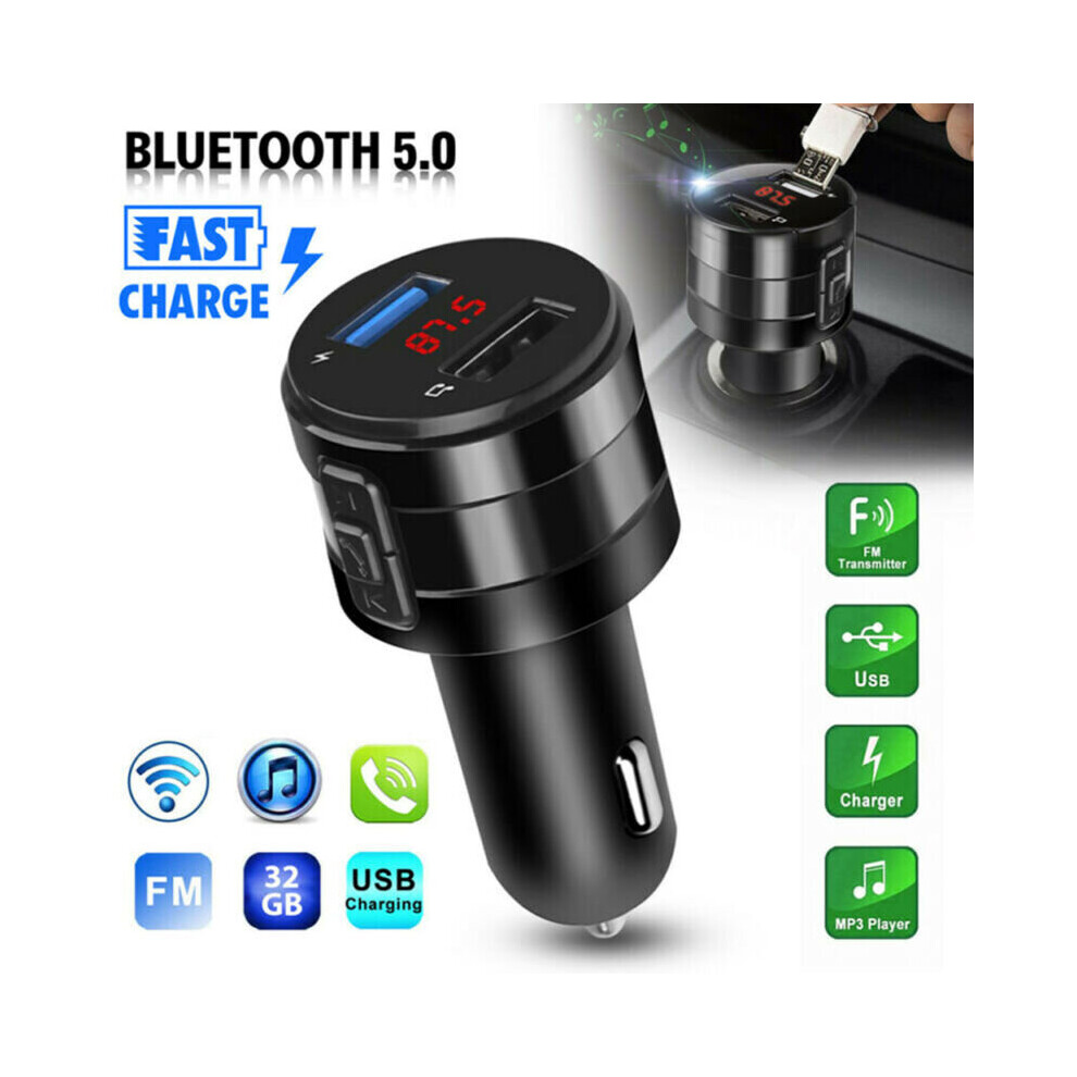 Wireless Bluetooth 5.0 Car Fm Transmitter Music Player Aux Radio Usb Charging 699346012978