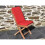 (Red) Classic Garden Seat Pad & Back Cushion 1