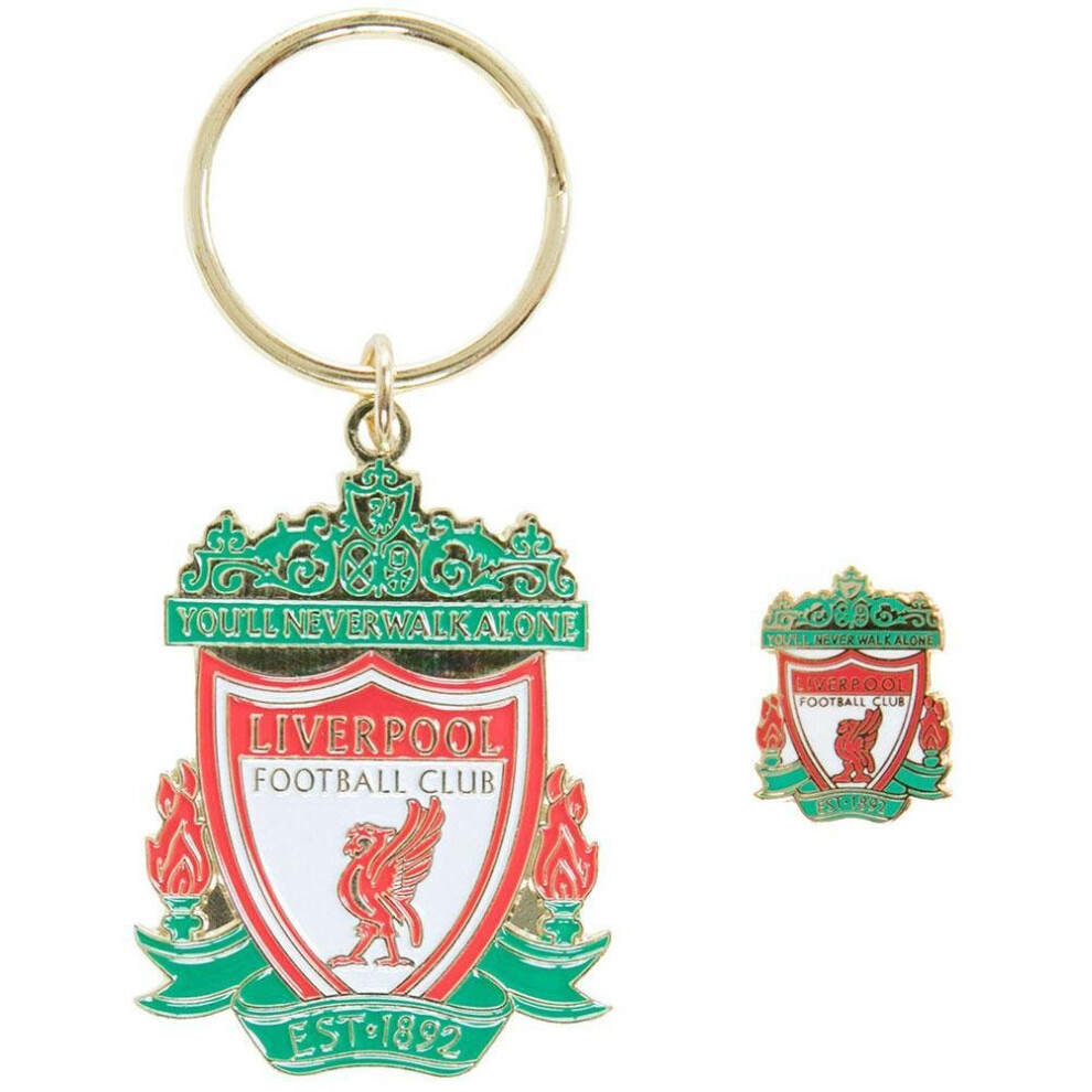 Liverpool FC Keyring And Badge Set