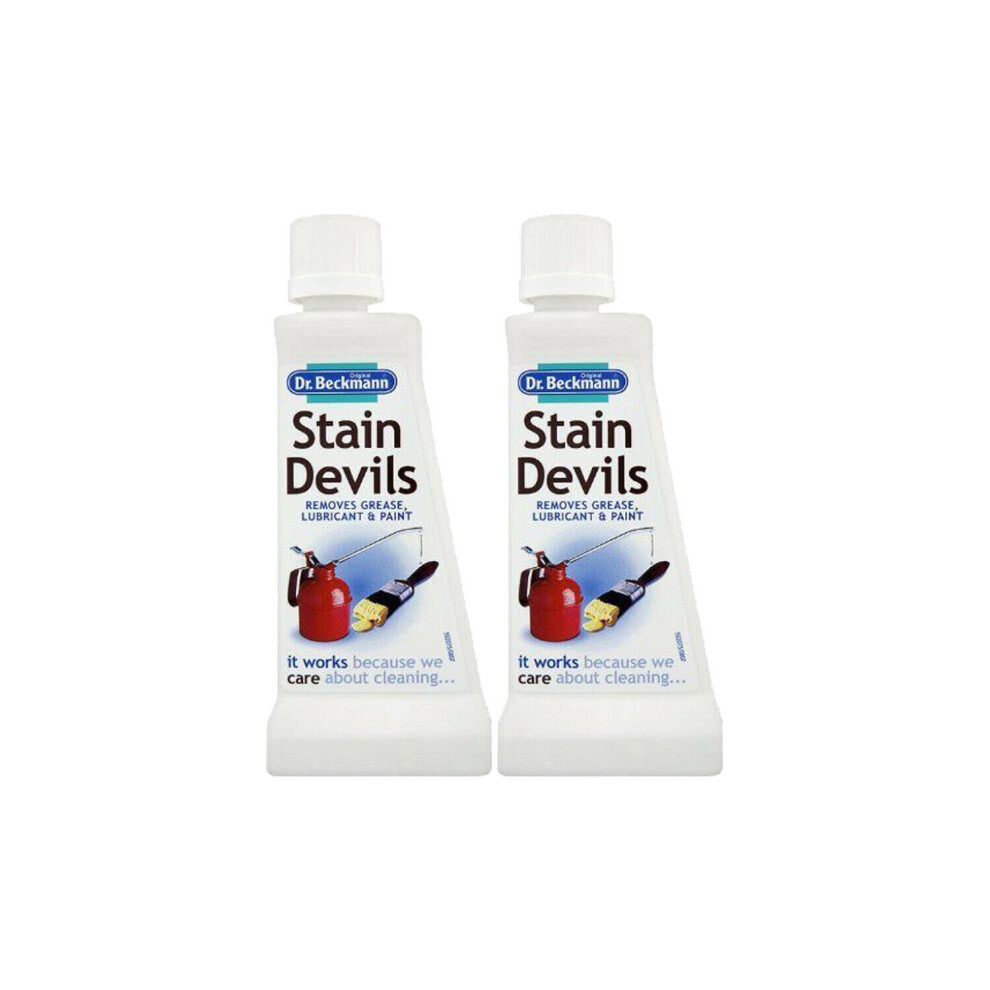 2 x Dr Beckmann Stain Devil for Grease Lubricant & Paint 50ml