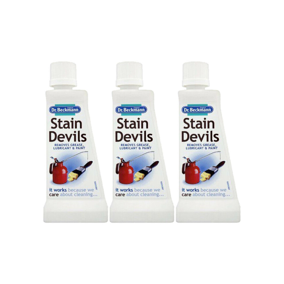 3 x Dr Beckmann Stain Devil for Grease Lubricant & Paint 50ml