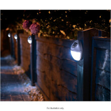 Solar Powered Led Garden Fence Wall Lights Patio Security Lamps 10 Pk G-0172