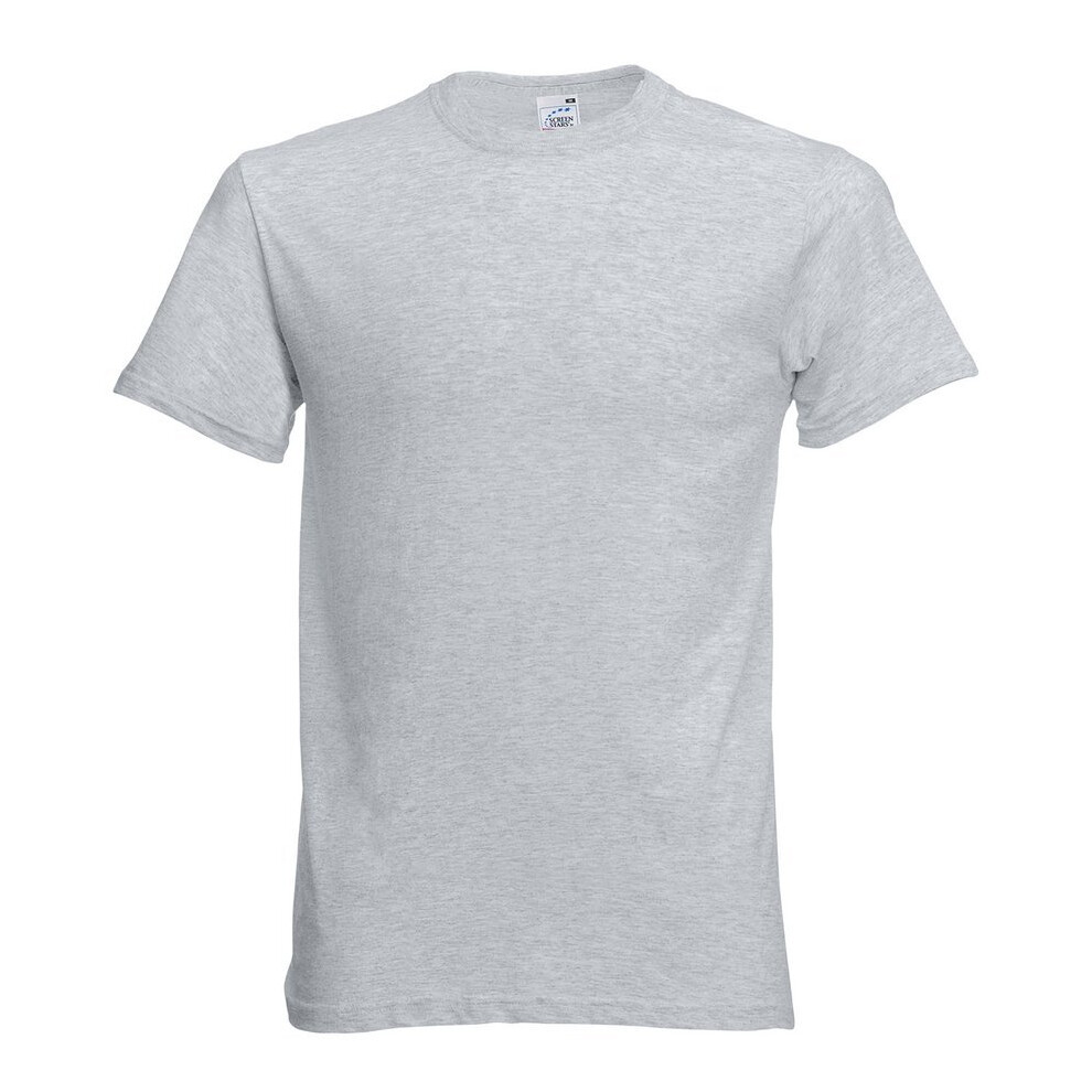 (Heather Grey, 3XL) Fruit Of The Loom Mens Crew Neck Original T-Shirt