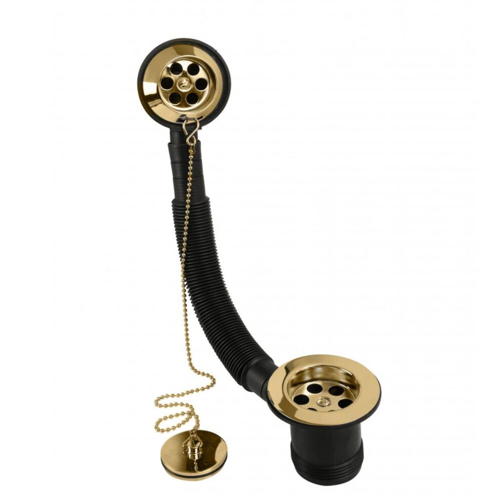 Traditional Luxury Bath Retainer Waste Gold 5060651458587