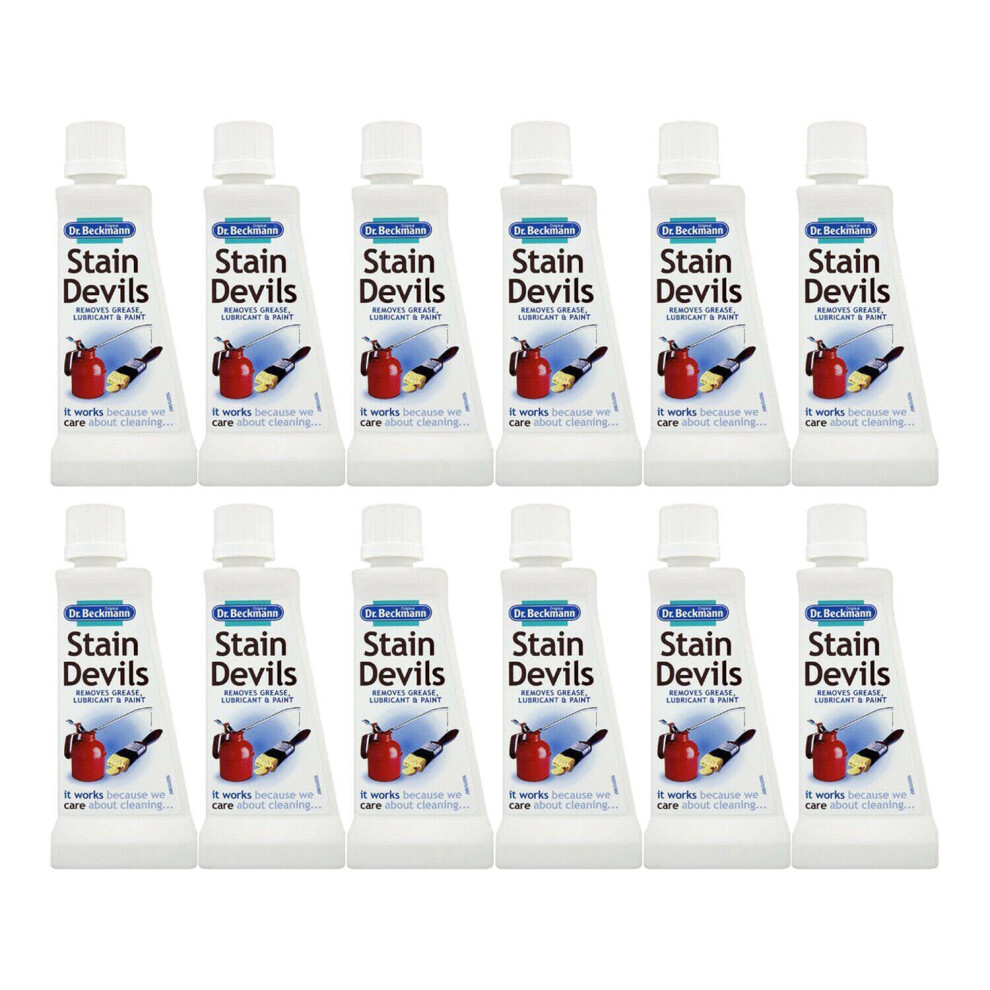 12 x Dr Beckmann Stain Devil for Grease Lubricant & Paint 50ml