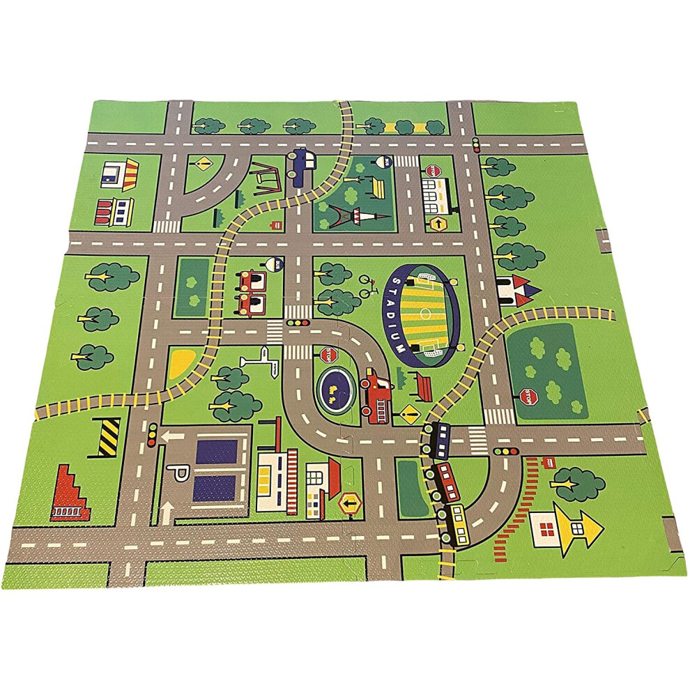 (32 Mats - 128 SQ FT) Abaseen Kids Soft Jigsaw Puzzle Interlocking Mats
