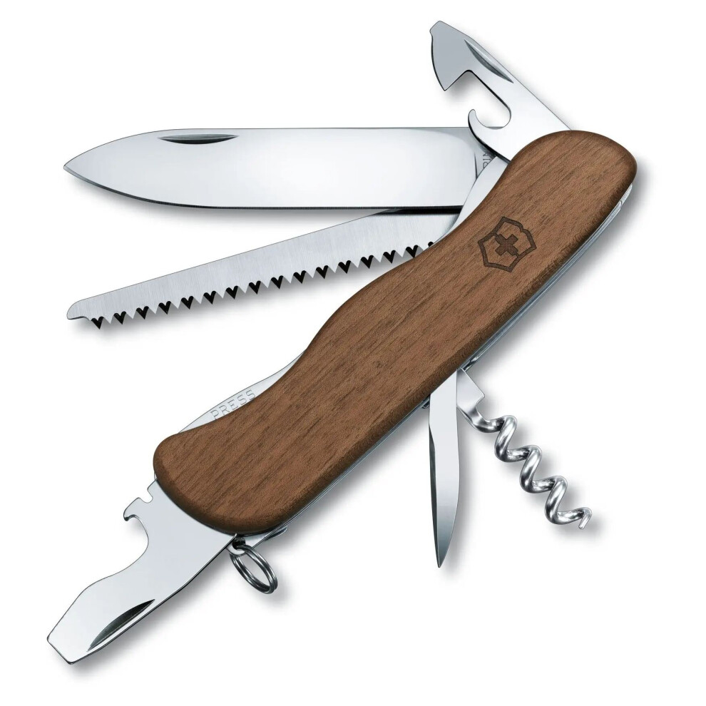 Victorinox FORESTER Swiss army knife with lock blade - walnut wood handle