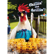 Avanti Chillin' & Grillin'! Chicken Father's Day Greeting Card Photo Cards