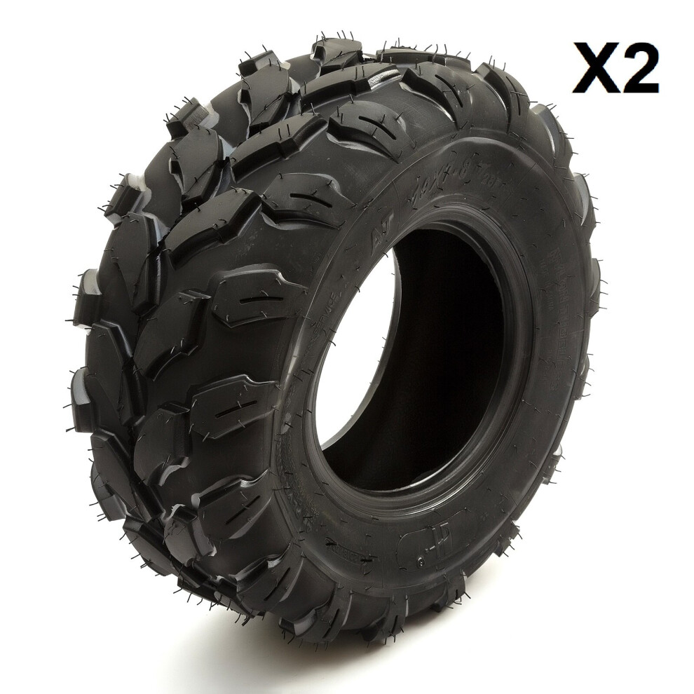 2 x Rear Tyre 19 x 7 - 8 Kazuma Panda Lacoste 100cc Quad Bike ATV