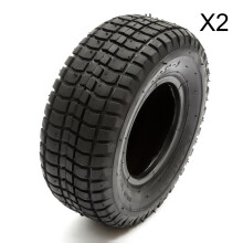 2 x Tubeless Tyre 9 x 3.50 - 4 Knobbly Tread 4" 4 Inch Rim Petrolscooter