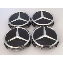 Mercedes Benz Alloy Wheel Centre Center Caps Black 75Mm A B Class X 4