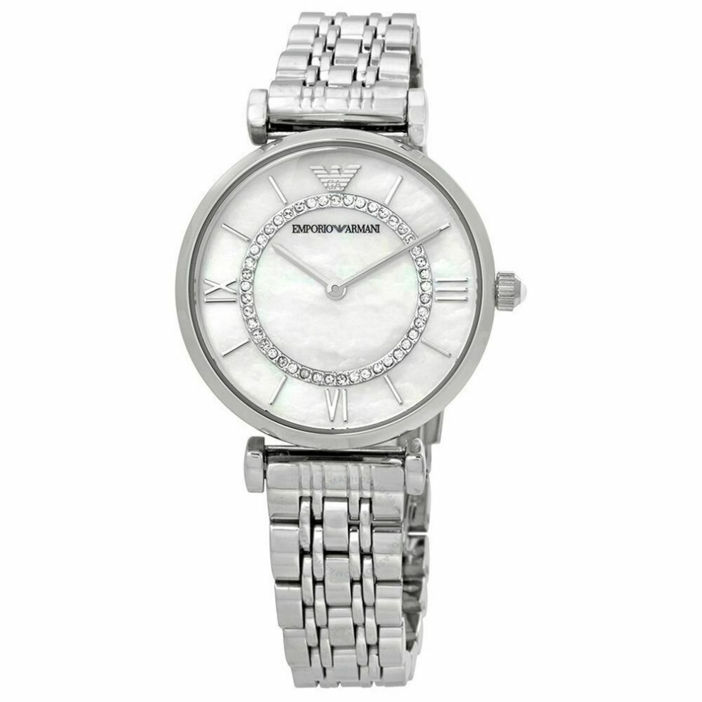 Emporio Armani Ladies Watch - Mother Of Pearl Dial - Stainless Steel AR1908