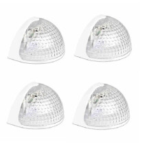 4pk Solar Powered 6 LED Garden Outdoor Fence/Deck Lights Waterproof White G-0153