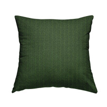 (Small) Furnishing Fabrics Herringbone Dark Green Pattern Cushions Piped Finish Handmade To Order