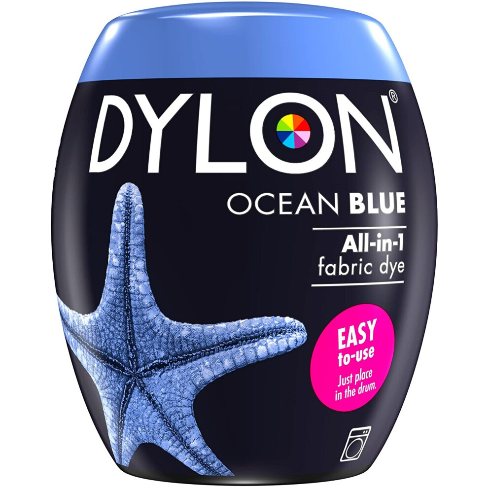 DYLON Washing Machine Fabric Dye Pod for Clothes & Soft Furnishings, 350g â Ocean Blue