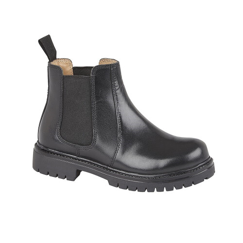 (5 UK, Black) Roamers Boys Space Leather Ankle Boots