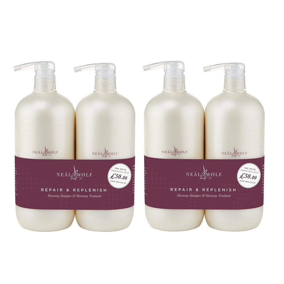 Neal & Wolf (2Pks) Repair & Replenish Harmony Shampoo & Treatment 950 Ml