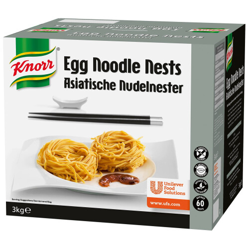 Knorr Professional Medium Egg Noodles Nests - 1x3kg