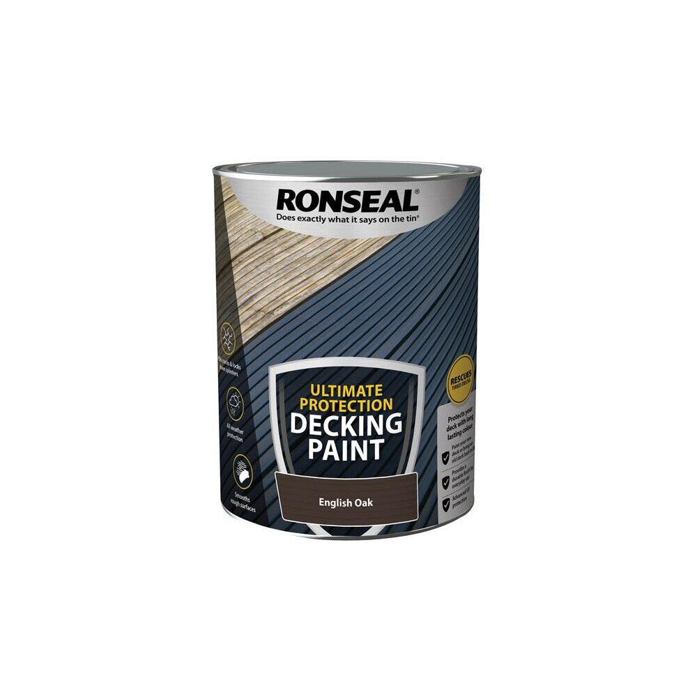 Ronseal Ultimate Protection Decking Paint English Oak 5 Litre 39149