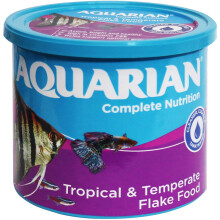 AQUARIAN Complete Nutrition, Aquarium Tropical Fish Food, Flakes, 200 g Container
