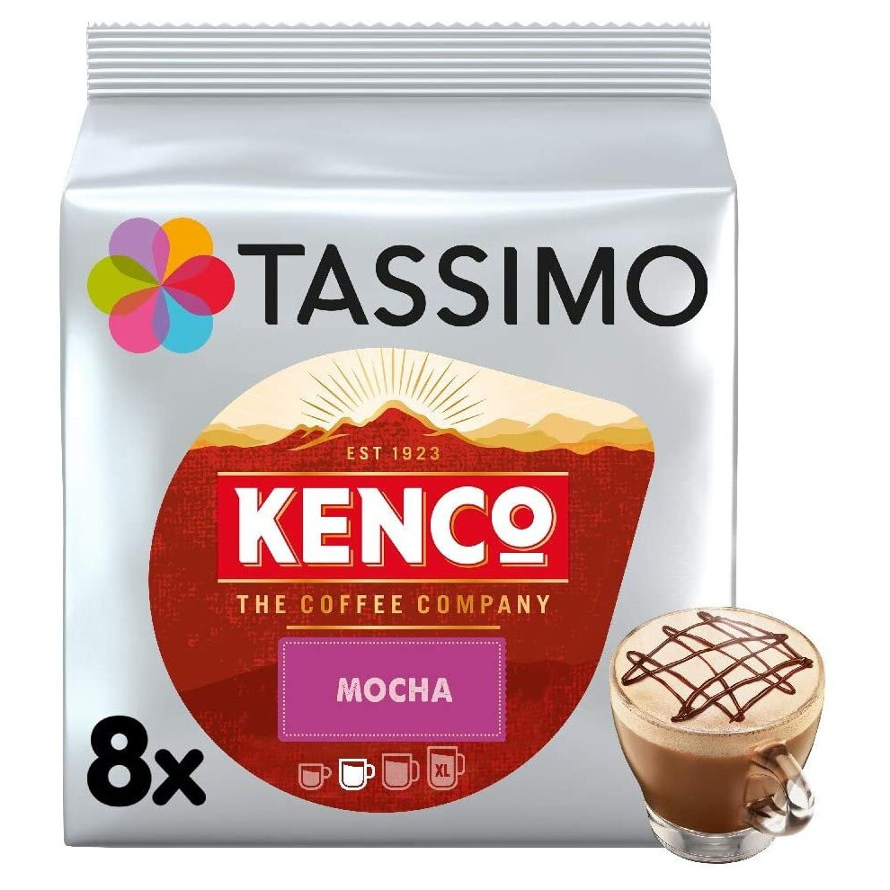 Tassimo Kenco Mocha Coffee Capsules (Pack of 5, Total 40 Coffee Capsules)