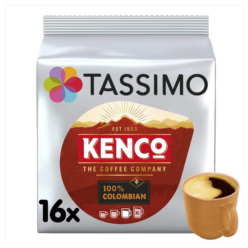 Tassimo Kenco Colombian Coffee Pods (Pack of 5, Total 80 Coffee Capsules)