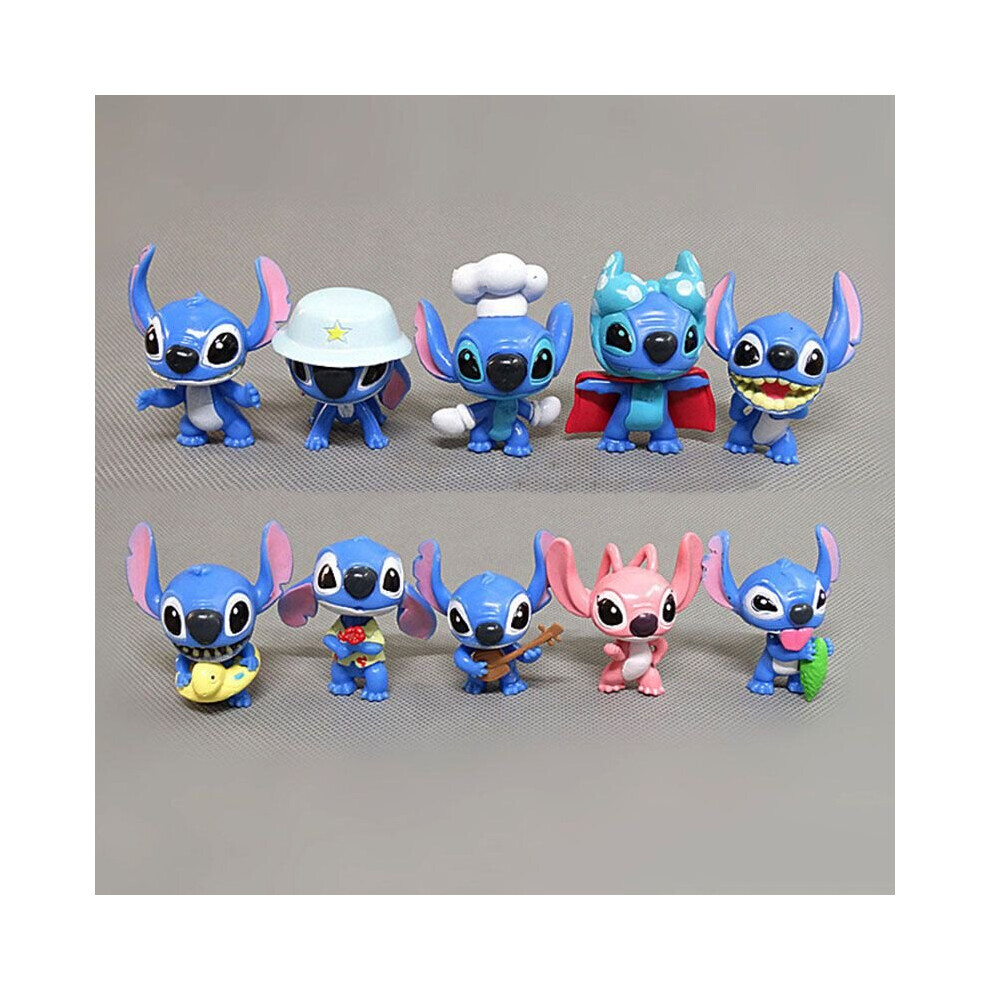 10pcs Mini Lilo & Stitch Action Figures Toy Doll Gift