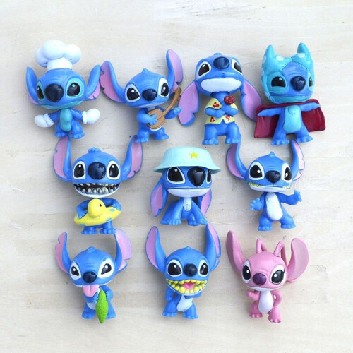 10pcs Mini Lilo & Stitch Action Figures Toy Doll Gift 2