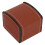 (Brown) Single Grid Leather Watch Box Bracelet Storage 1
