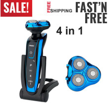 Miesten sähköinen parranajokone Razor Wet / Dry ladattava Rotary Cordless USB-lataus UK