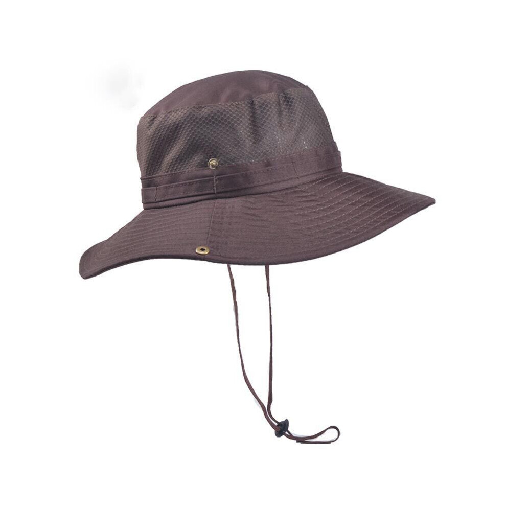 (Coffee) Outdoor Fishing Hat Folding Sun Protection Hat