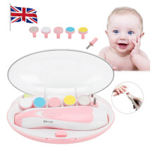 (Pink) Electric Baby Nail File Clippers Trimmer Toddler