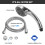 7 Mode Universal Turbo Pressure Chrome Shower Head and Hose Saving 50% 3