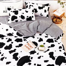 Cow Print Double Duvet Cover Set | Animal Print Soft Bedding