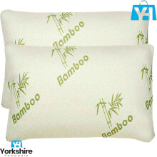 2X Bamboo HollowFibre Pillow Anti Bacterial Orthopedic Head Neck Back Support