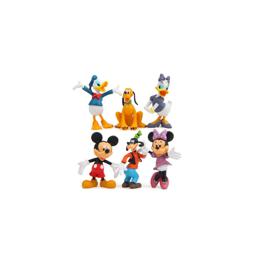 6pcs Disney Mickey Mouse Figure Cake Topper Toy Gift