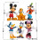 6pcs Disney Mickey Mouse Σχήμα κέικ Topper παιχνίδι δώρο 6