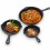 3Pcs CAST IRON Non-Stick Frying Griddle Pan Barbecue Skillets 4