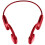 (Red) Bone Conduction Headset Earphone Bluetooth 5.0 Wireless Sports 2