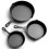 3Pcs CAST IRON Non-Stick Frying Griddle Pan Barbecue Skillets 8