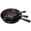 3Pcs CAST IRON Non-Stick Frying Griddle Pan Barbecue Skillets 2