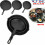 3Pcs CAST IRON Non-Stick Frying Griddle Pan Barbecue Skillets 3