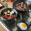 3Pcs CAST IRON Non-Stick Frying Griddle Pan Barbecue Skillets 5