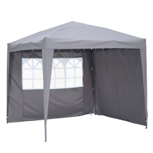 (Grey) Angel Living 2.5x2.5M Pop Up Gazebo with 2 Sides