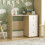 (White & Oak) Neptune Oak Junior Desk - 3 Drawer Study Table 1