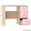 (Pink & Oak) Neptune Oak Junior Desk - 3 Drawer Study Table 6