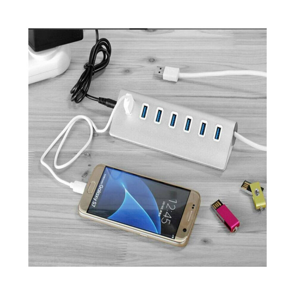 Durable Portable Pc Laptop Notebook Desktop 7-Port Usb 3.0 Hub Adapter 699346198511