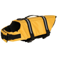 (Yellow, S(7-9 kg)) Pet Vest Dog Life Jacket Top Swimming Clothes