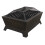 Dellonda 35" Rectangular Outdoor Fire Pit, Antique Bronze Effect - DG44 9